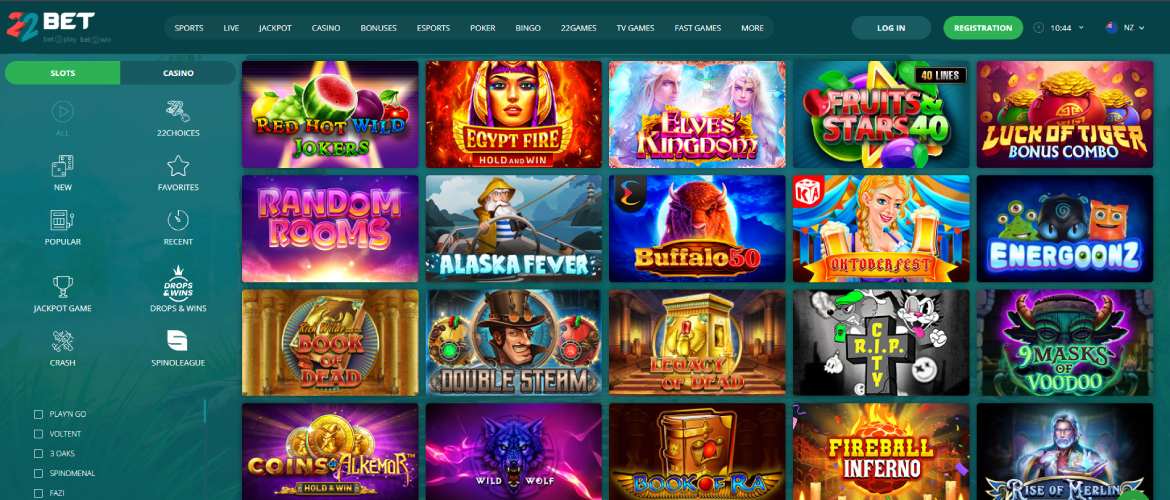 22Bet Casinos NZ