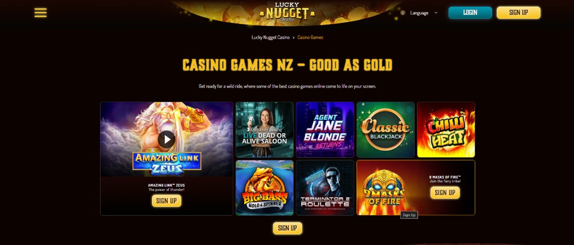 Lucky Nugget Casinos NZ